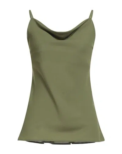 Siste's Woman Top Military Green Size L Polyester