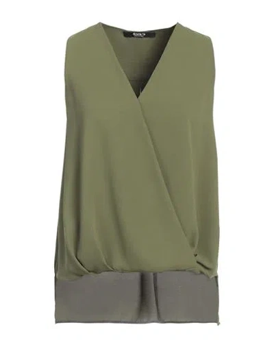 Siste's Woman Top Military Green Size S Polyester