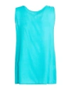 Siste's Woman Top Turquoise Size M Viscose In Blue