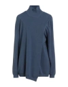 Siste's Woman Turtleneck Slate Blue Size L Viscose, Pbt - Polybutylene Terephthalate, Nylon