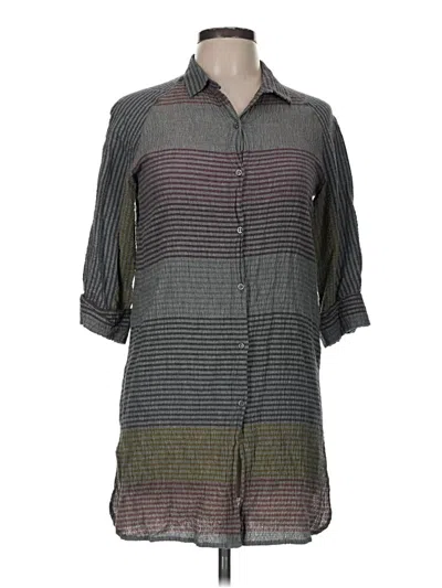 Pre-owned Sita Murt 3/4 Sleeve Button Down Shirt In Gray