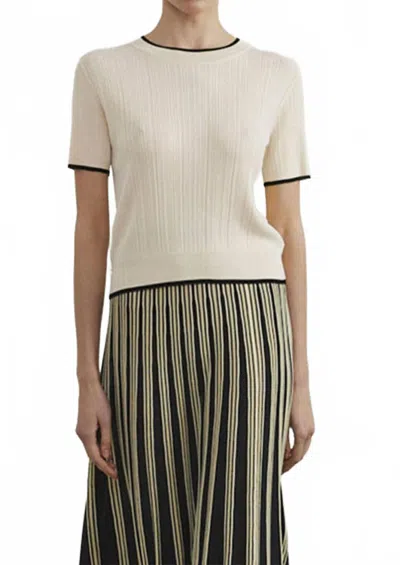 Sita Murt Back Neckline Sweater In Natural/navy In Neutral