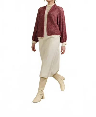 Sita Murt Batwing Sleeve Jacket In Maroon In Multi