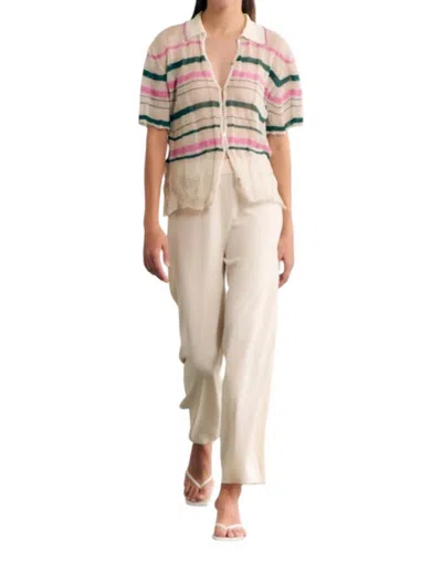 Sita Murt Fully Fashioned Striped Polo In Multi