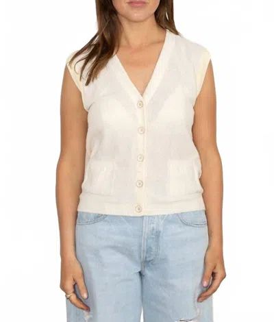 Sita Murt Knit Waistcoat Sleeveless Vest In Butter In Neutral