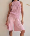 Sita Murt Knitted Bermuda In Pink In Pink