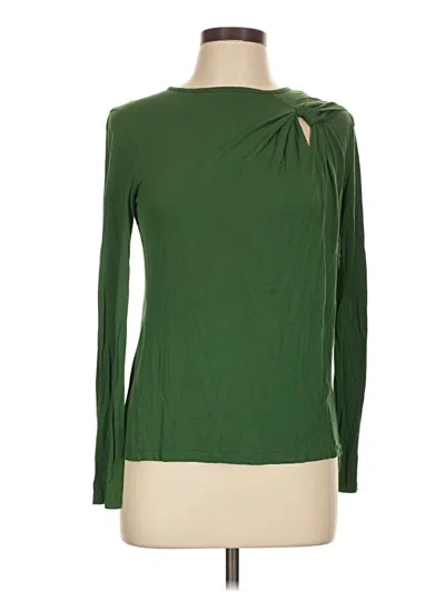 Pre-owned Sita Murt Long Sleeve Top Green One Shoulder Neckline Tops