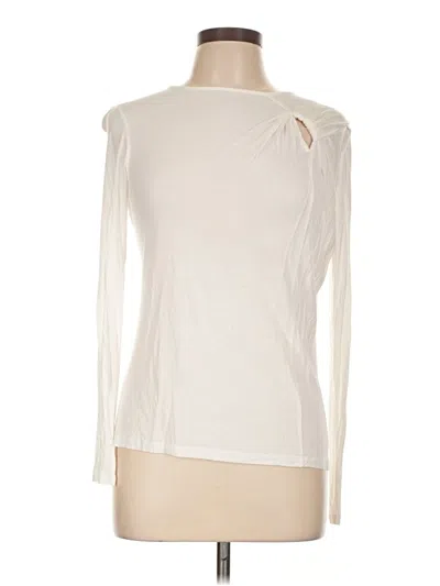 Pre-owned Sita Murt Long Sleeve Top Ivory One Shoulder Neckline Tops
