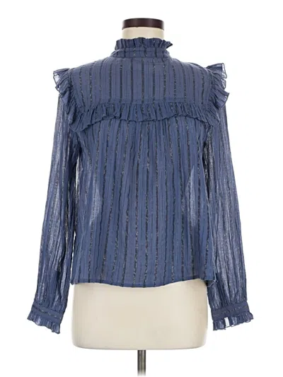 Pre-owned Sita Murt Long Sleeve Turtleneck In Blue