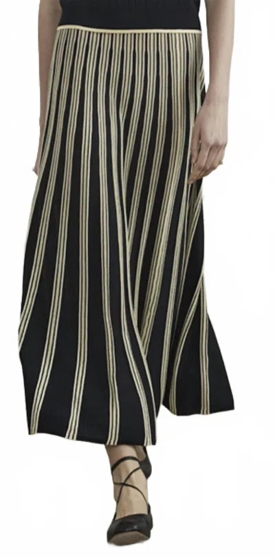 Sita Murt Pleated Skirt In Black W/ White