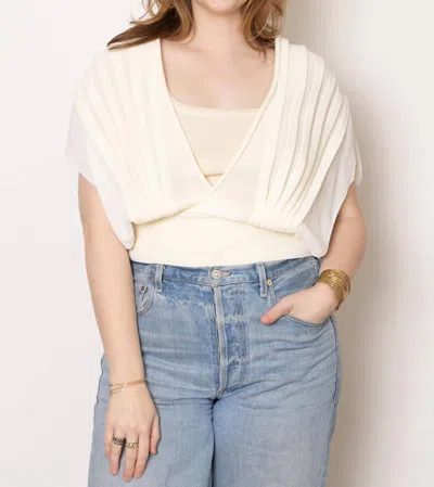 Sita Murt Pleated Top In Ecru
