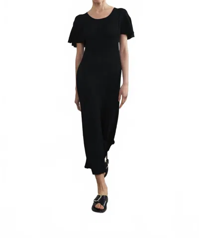 Sita Murt Rib Knit Long Midi Dress In Black