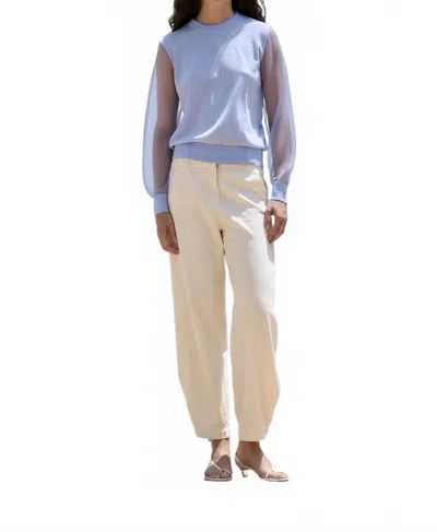 Sita Murt Sheer Long Sleeve Top In Blue