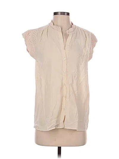 Pre-owned Sita Murt Sleeveless Button Down Shirt In Ivory