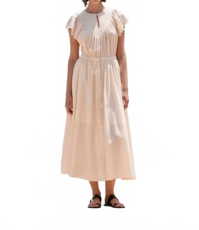 Sita Murt Striped Midi Dress In Unic In Neutral