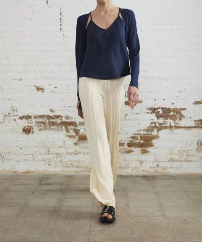 Sita Murt Thin Straps Detail T-shirt In Navy In Blue