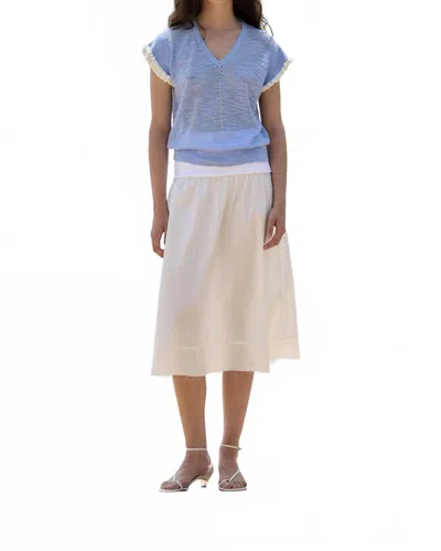 Sita Murt V Neck Flared Sweater In Blue Sky
