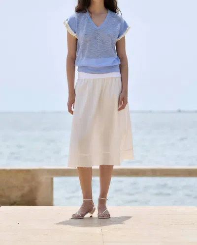 Sita Murt V-neck Flared Sweater In Blue