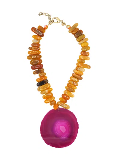 Sita Nevado Women's Astro Necklace - Orange