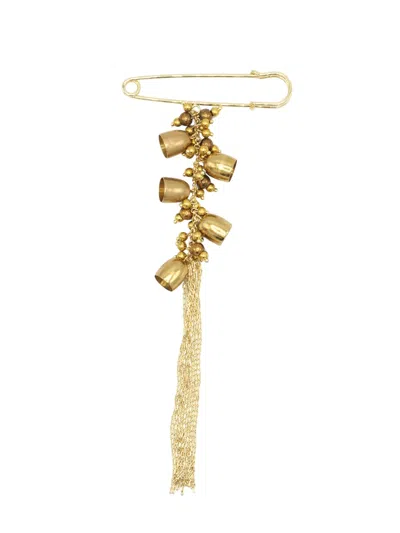 Sita Nevado Women's Bells Brooch - Gold