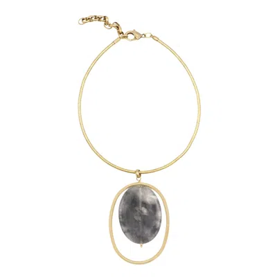 Sita Nevado Women's Big Oval Necklace - Grey