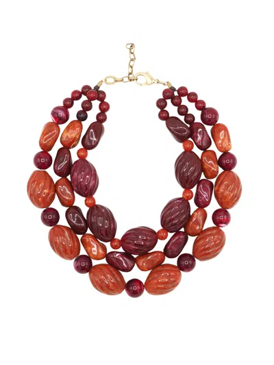 Sita Nevado Women's Big Sabo Necklace - Orange