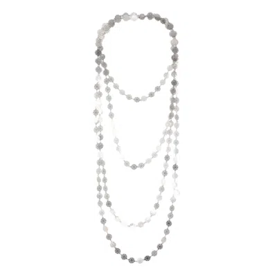 Sita Nevado Women's Black Beans Necklace Ii - Silver
