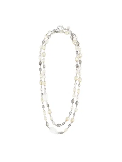 Sita Nevado Women's Bob Necklace - Grey And Champagne In Gray