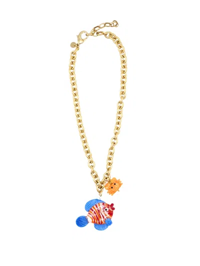 Sita Nevado Women's Cangrejito Necklace - Blue Fish