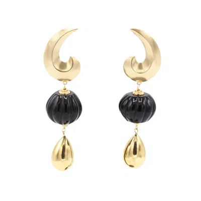 Sita Nevado Women's Dragon Earring - Black