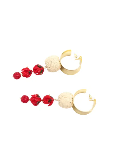 Sita Nevado Women's Dragon Earrings - Red