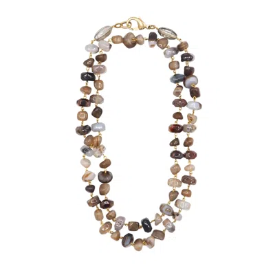 Sita Nevado Women's El Volcan Necklace - Grey In Gray