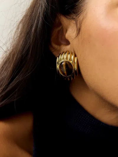 Sita Nevado Women's Escut Earrings - Brown
