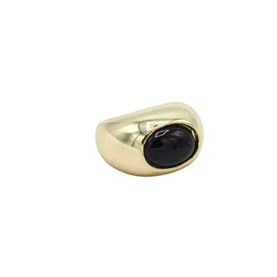 Sita Nevado Women's Gold / Black Stein Ring - Black In Multi