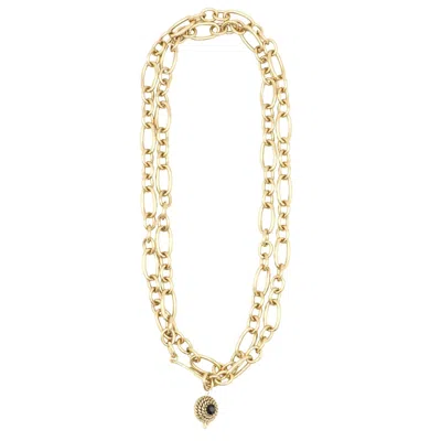 Sita Nevado Women's Gold / Black The Eye Necklace - Black In Multi
