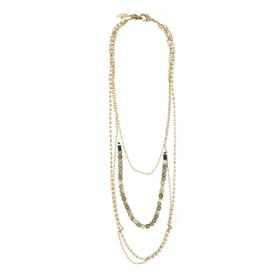 Sita Nevado Women's Gold / Green Voltereta Necklace - Green In Multi