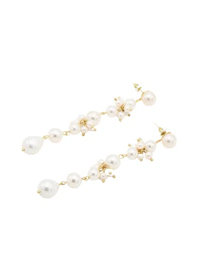Sita Nevado Women's Gold / White Copito De Nieve Earrings