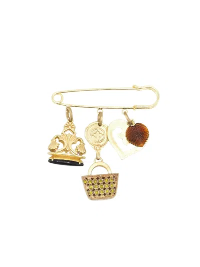 Sita Nevado Women's Groceries Brooch - Gold