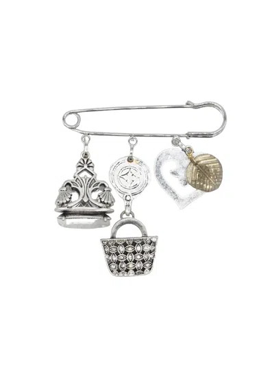 Sita Nevado Women's Groceries Brooch - Silver