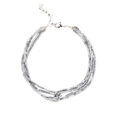 Sita Nevado Women's Knot Necklace - Silver