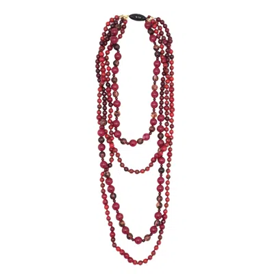 Sita Nevado Women's Liana Necklace - Dark Red
