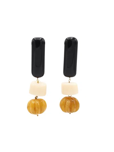 Sita Nevado Women's Lipstick Earrings - Black
