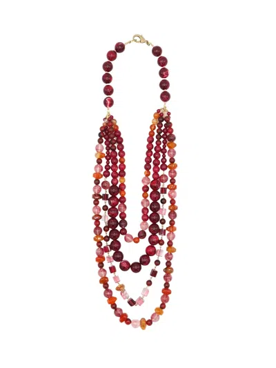 Sita Nevado Women's Maxine Necklace - Dark Red