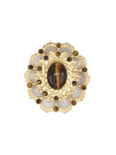Sita Nevado Women's Mildred Brooch - Brown