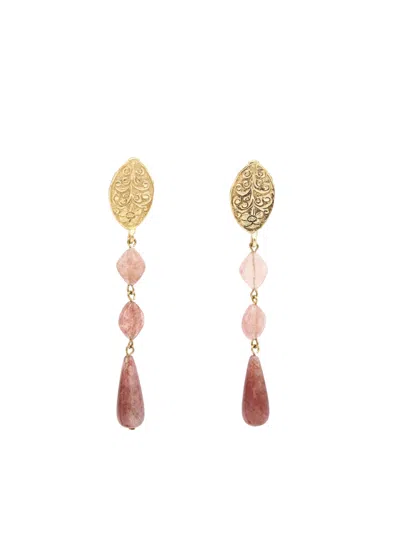 Sita Nevado Women's Pink / Purple Candil Earrings - Dark Pink