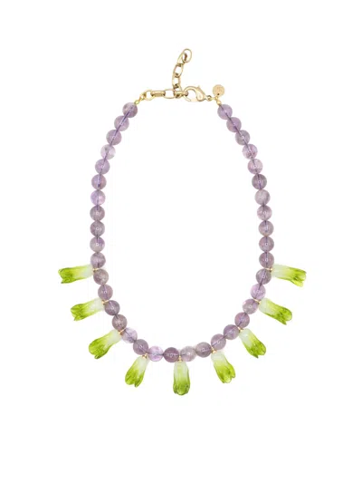 Sita Nevado Women's Pink / Purple Tulipa Necklace - Purple