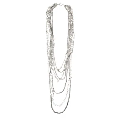 Sita Nevado Women's Poma Necklace - Silver