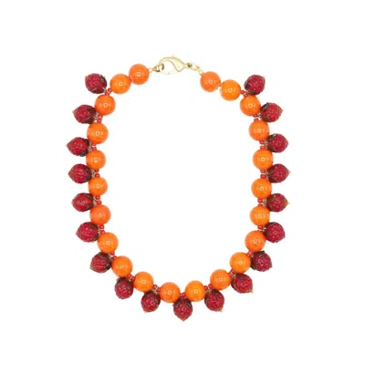 Sita Nevado Women's Red Fruta Necklace - Orange