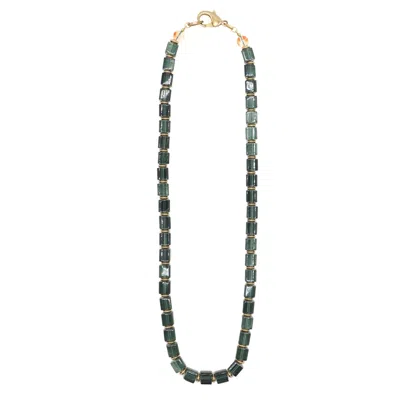 Sita Nevado Women's Square Tunel Necklace - Green