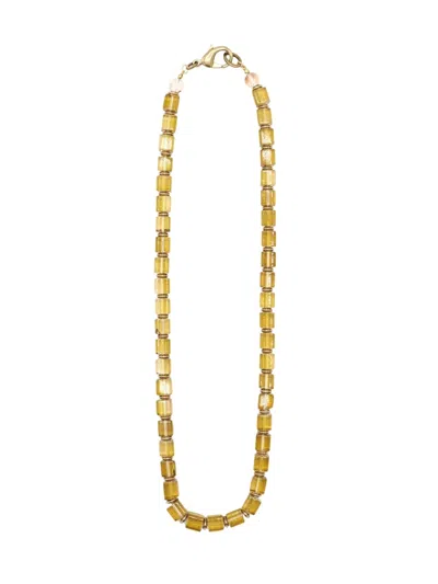 Sita Nevado Women's Square Tunel Necklace - Yellow